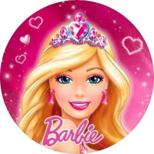 Barbie Round Edible Image