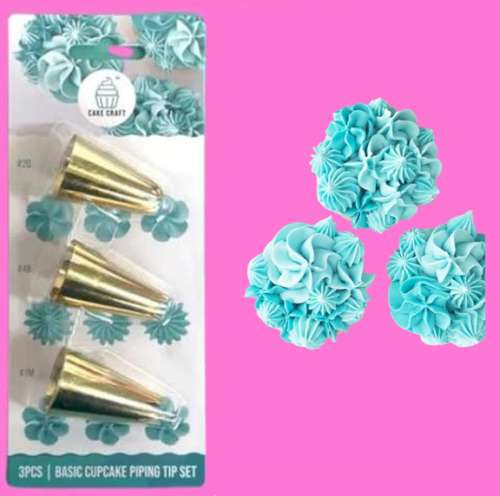 Basic Cupcake Piping Tip Set 3Pc