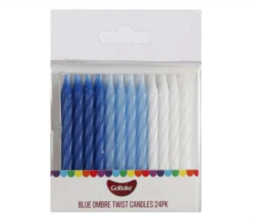 Blue Ombre Twist Candles