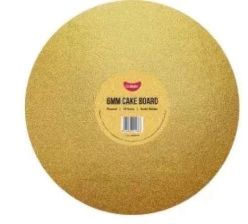 Gold Masonite Cake Board - Round 10 Inch