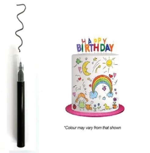 Mini Edible Marker Pen - Black