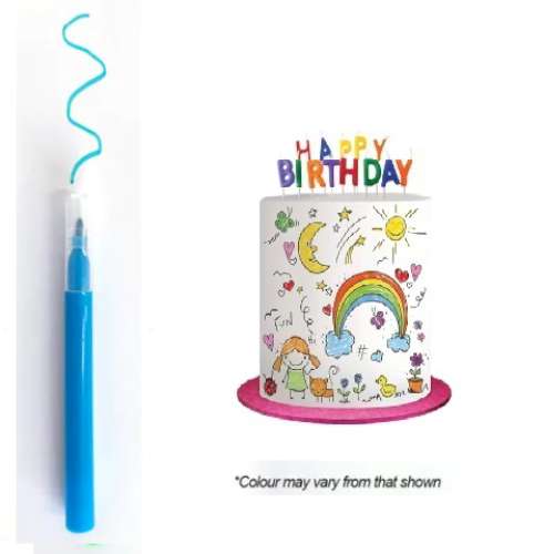 Mini Edible Marker Pen - Blue