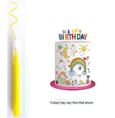 Mini Edible Marker Pen - Yellow