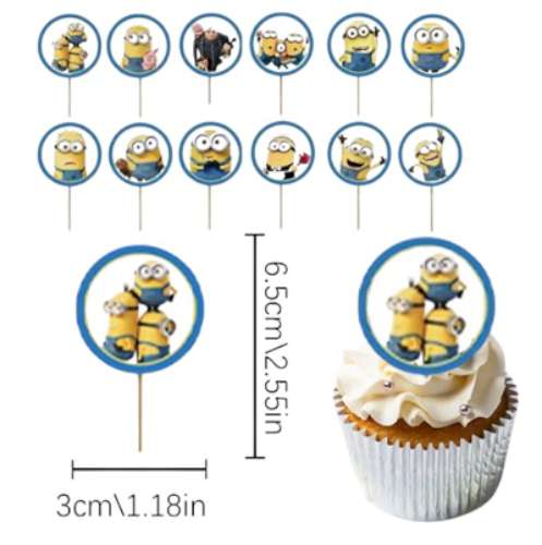 Minions Cupcake Picks  Minions Cupcake Picks