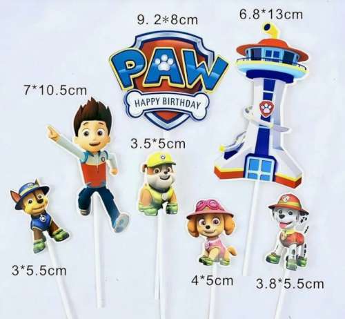 Paw Patrol Cake Topper Set #2  Paw Patrol Cake Topper Set #2