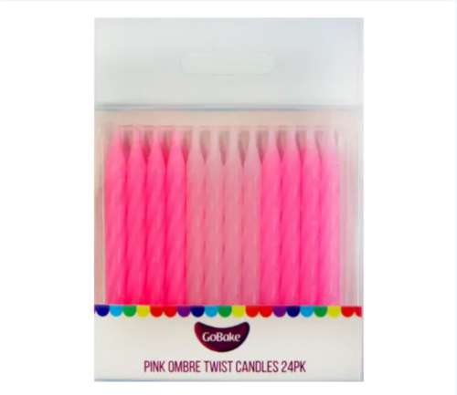 Pink Ombre Twist Candles