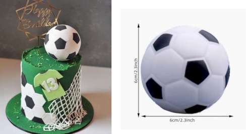 Soccer Ball Cake Topper - Click Image to Close