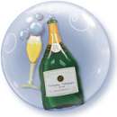 Champagne Bottle Double Bubble Balloon