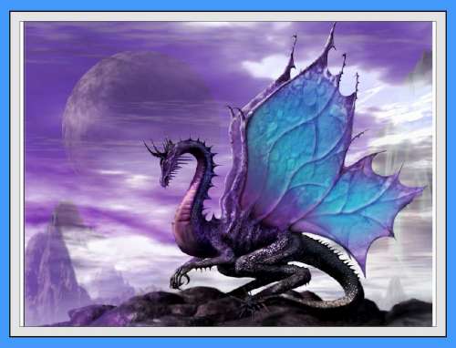 Mystical Dragon Edible Icing Image - Click Image to Close