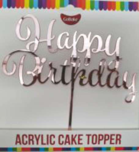 Happy Birthday Acrylic Cake Topper - Rose Gold [p14060] - $9.65. : Www 